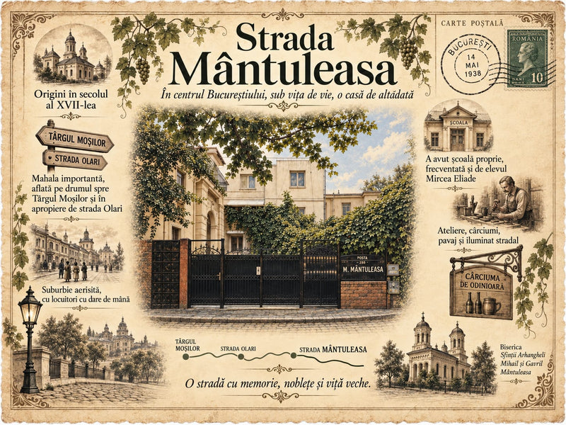 Carte Poștală Strada Mântuleasa - București