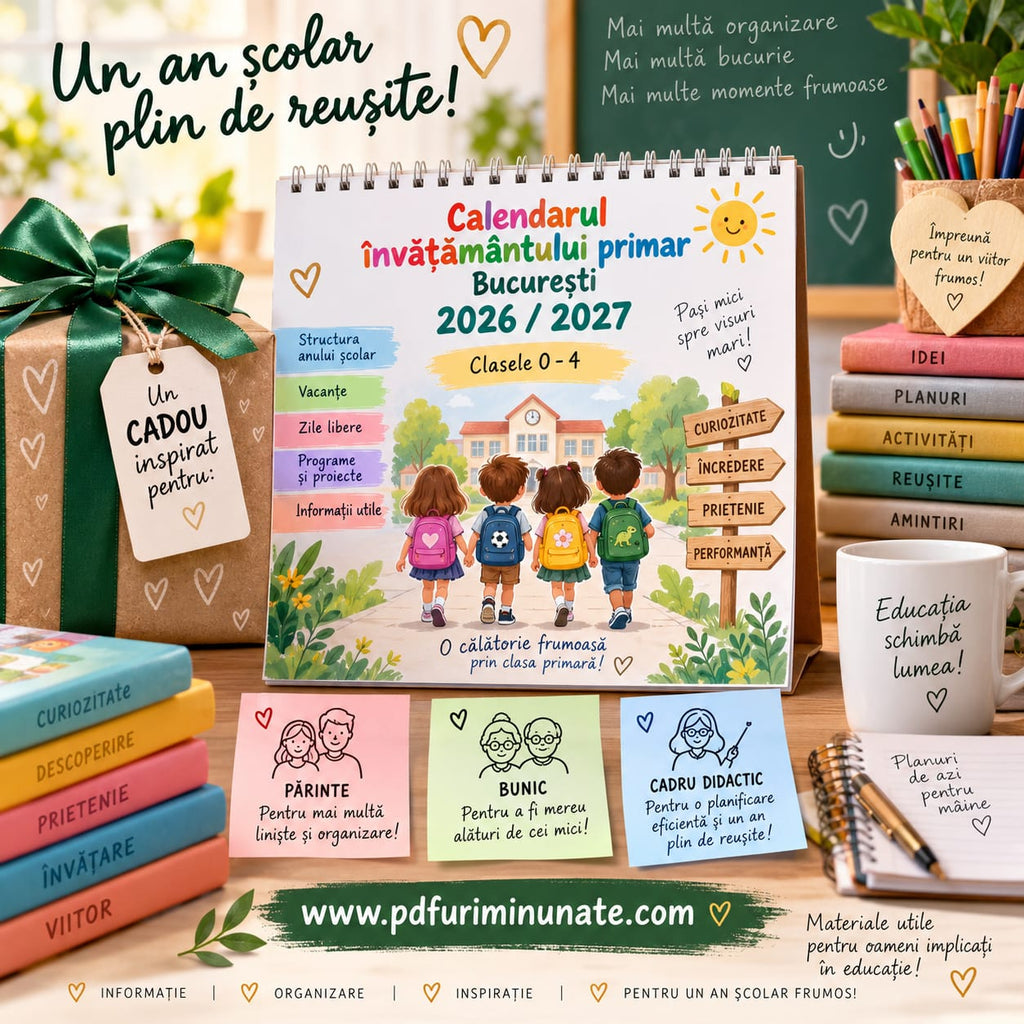 Calendar Școlar 2026/2027 Învățământ Primar București Clasele 0-4 PDF